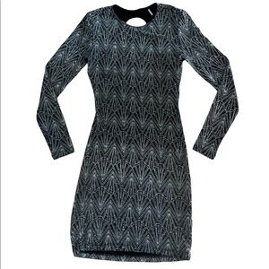 H&M Black/silver dress - medium size